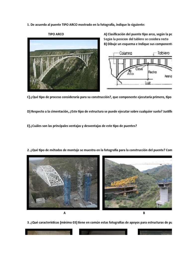 Diseño y componentes de puentes tipo arco | PDF | Puente | Fundación ...