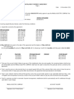 Installment Payment Agreement for Unpaid Electricity Bills