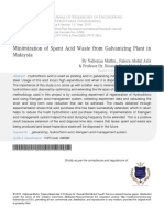 Minimization of Spent Acid Waste From Galvanizing Plant in Malaysia