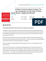 The Little Book of Common Sense Investing: The Only Way To Guarantee Your Fair Share of Stock Market Returns, Updated and Revised