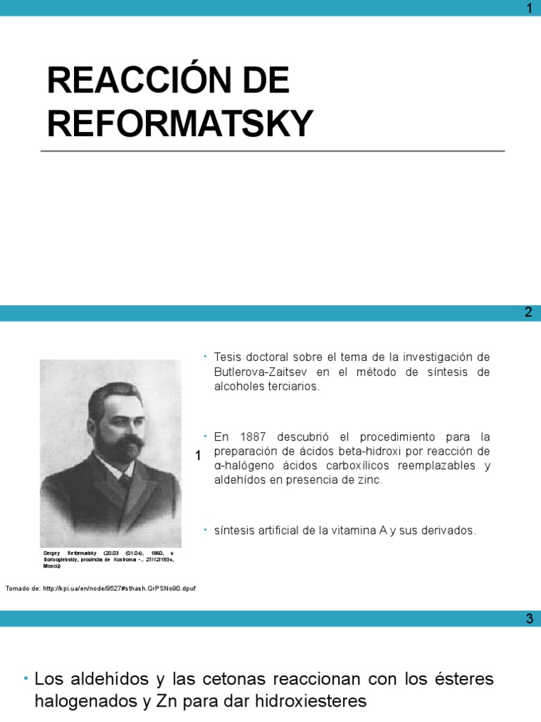 Reacción de Reformatsky en Síntesis Orgánica | PDF | Reacciones ...