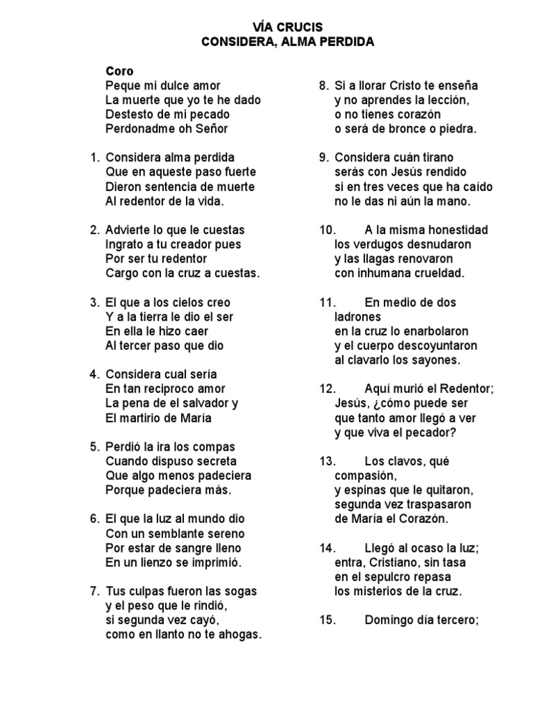 Canto para Las Estaciones Del Vía Crucis PDF