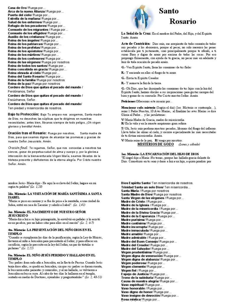 Guía Santo Rosario Meditado PDF María, madre de Jesús Jesús