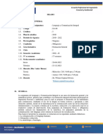 Sílabo Lenguaje y Comunicación - Ingeniería Forestal