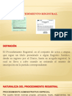 El procedimiento registral: etapas y características