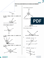 Hoja de práctica de matemática 6to grado problemas ángulos