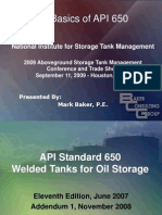 The Basics of API 650 Standard for Storage Tanks