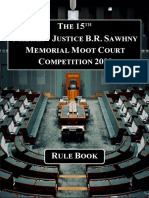Rulebook - 15th NALSAR-Justice B.R. Sawhny Memorial Moot Court Competition 2022