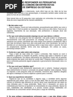 Como Responder as Perguntas Mais Comuns Em Entrevistas de Emprego