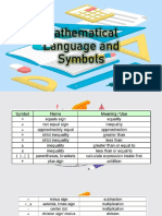 TOPIC 2 - Mathematical Language and Symbols PDF