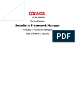 Security in Framework Manager