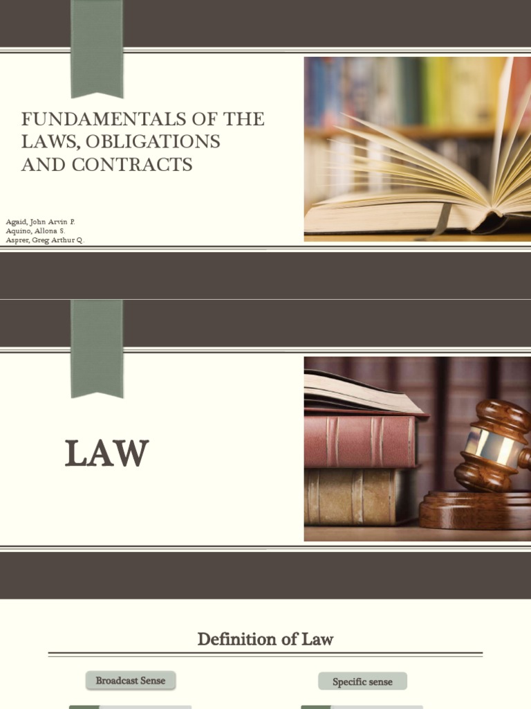Laws on Obligations and Contracts | PDF | Law Of Obligations | Negligence
