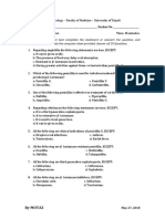 University of Tripoli pharmacology MCQ exam