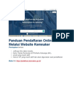 Panduan Pendaftaran Online Melalui Website Kemnaker (BLKK YPTKM)