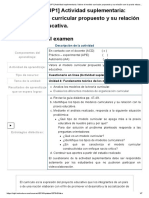 Examen - (ACDB2-15%) (SUP1) Actividad Suplementaria - Valore El Modelo Curricular Propuesto y Su Relación Con La Praxis Educativa