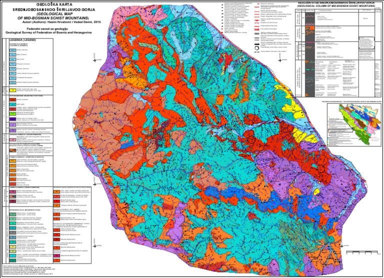 Vektorska Geoloska Karta SBSG PDF Geology Petrology