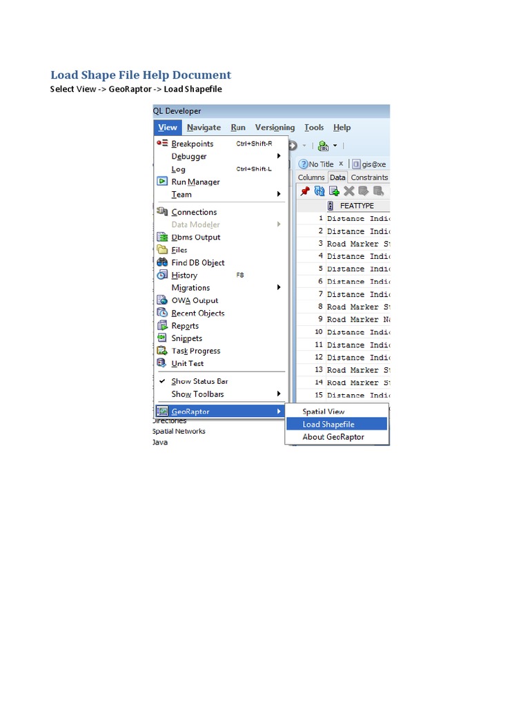Shapefile Loading Guide for GIS Users | PDF | Databases | Database Index