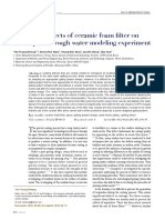 How a ceramic foam filter affects water flow in a casting experiment