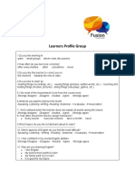 Learner's Profile