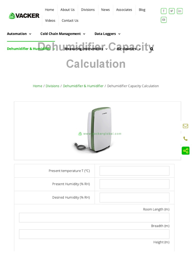 How To Calculate Dehumidifier Capacity and Select Dehumidifier Free