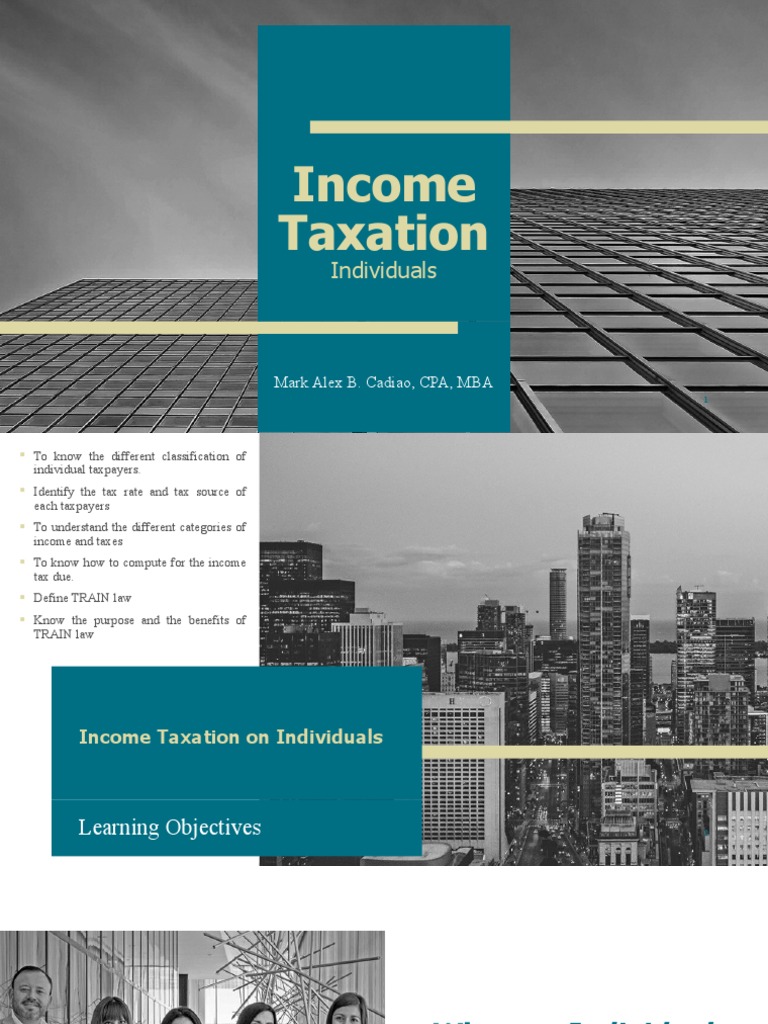 Individual Income Taxation Guide | PDF | Taxes | Taxpayer