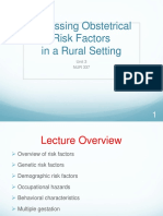 Lecture 3 Assessing Obstetric Risk Factors
