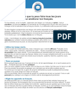 7 Activités Que Tu Peux Faire Tous Les Jours Pour Améliorer Ton Français - PDF