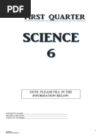 SCI 6 - 1st Quarter Module