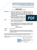 Kementerian Komunikasi Dan Informatika Ri: Surat Tugas
