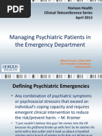 Managing Psychiatric Patients in the ED