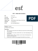 EST I - Math With Calc - June 2022