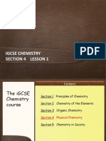 iGCSE Chemistry Section 4 Lesson 1