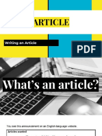 Writing An Article