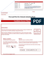 B2 Listening Answer Sheet (Fillable)