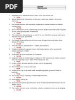 Quiz 1 Principles of Taxation