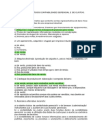 Lista de Exercícios. 01 Contabilidade Gerencial e Custos