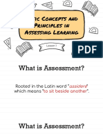 Basic Concepts in Assessing Student Learning