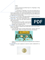 HISTORY OF TABLE TENNIS