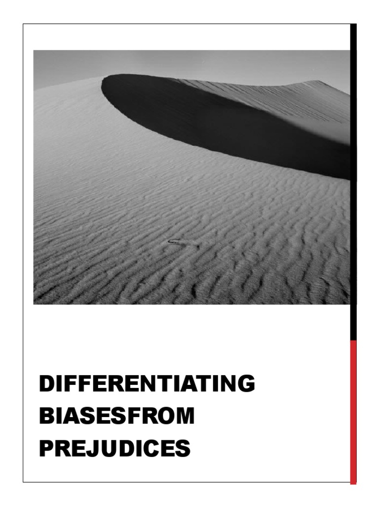 Differentiating biases from prejudices PDF Bias Prejudices