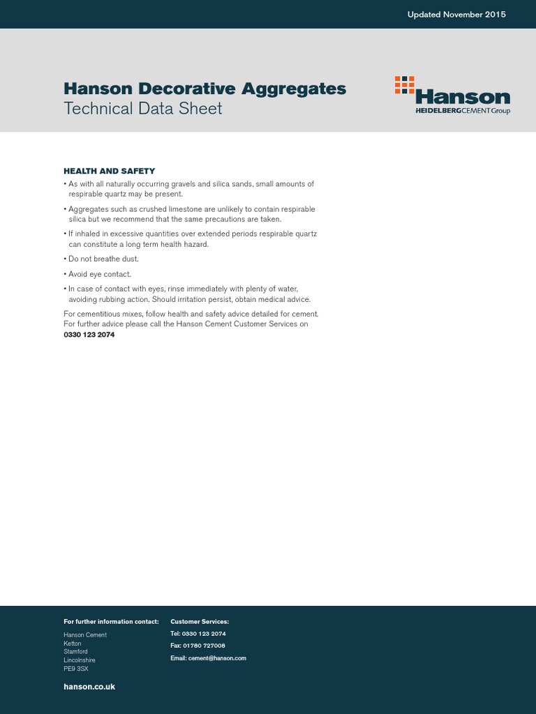 Hanson Decorative Aggregates Overview | PDF | Construction Aggregate ...