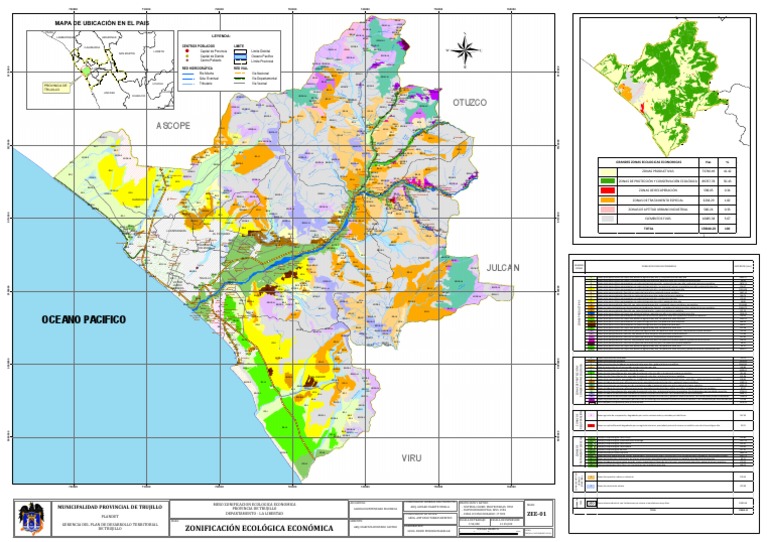 Mapa Zonificacion Ecológica Económica Provincia de Trujillo | PDF