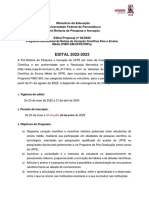 Edital PIBIC EM 2022 - 3 Retificação