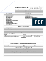Análise Preliminar de Risco - APR Marque Com Um 'X' Os Principais Equipamentos Ou Medidas de Proteção Necessários