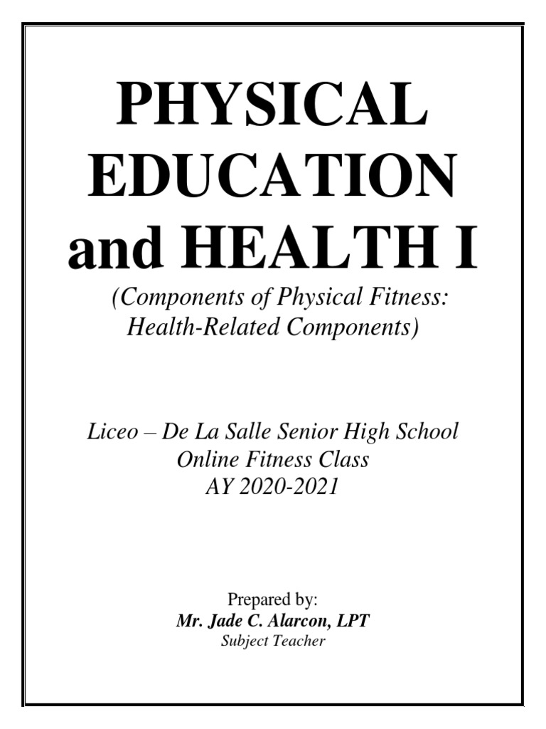 Health-Related Fitness Components | PDF | Physical Fitness ...