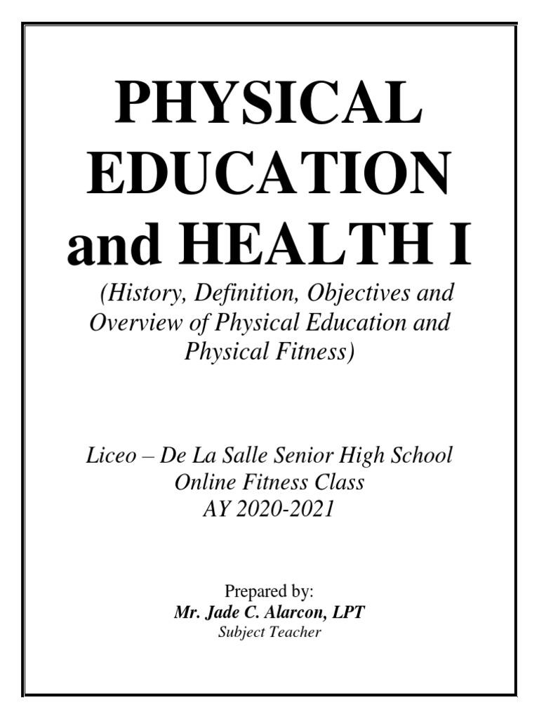 Four Objectives of Physical Education | PDF | Physical Fitness ...