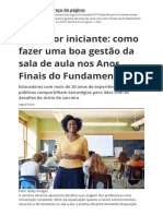 Professor Iniciante Como Fazer Uma Boa Gestao Da Sala de Aula Nos Anos Finais Do Fundamental