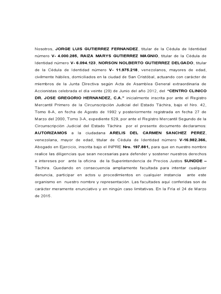 Autorizacion Sundee | PDF