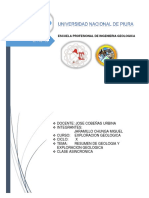 Resumen de Estudios Geológicos y Exploración