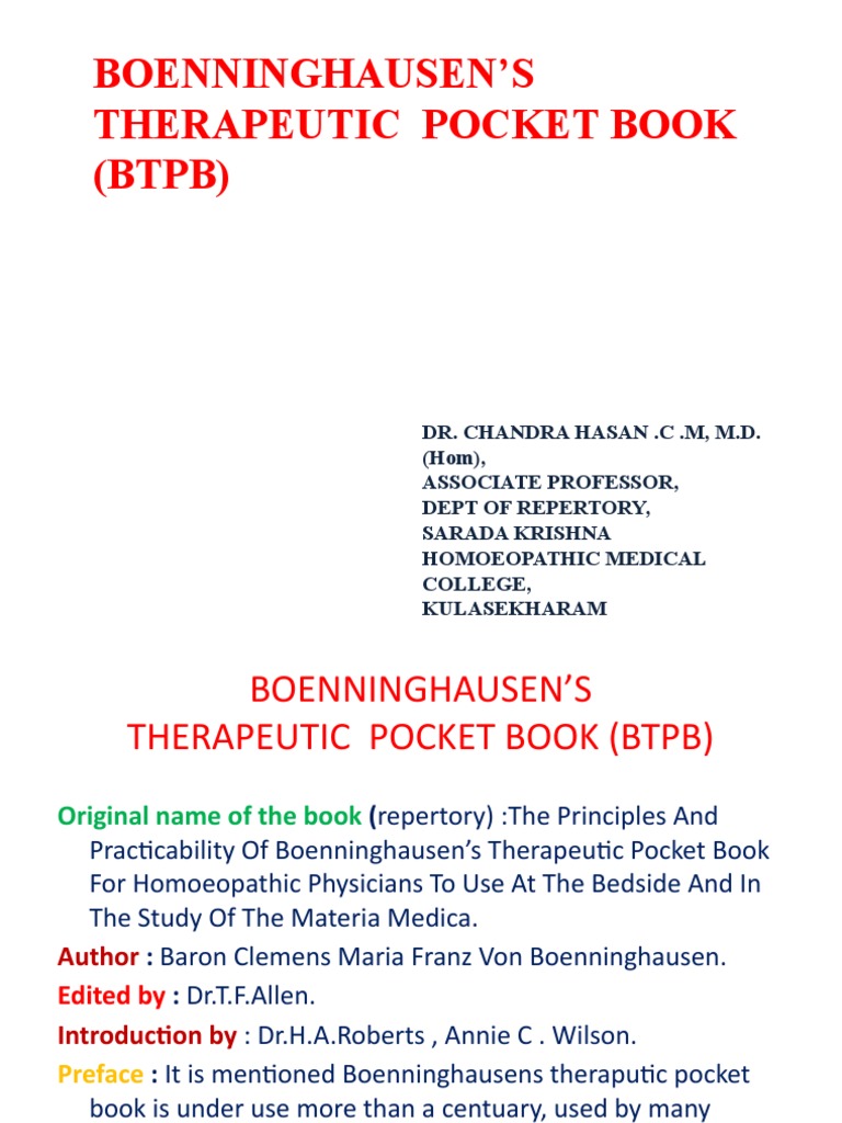 Boenninghausen's Therapeutic Pocket Book | PDF | Anxiety | Depression ...