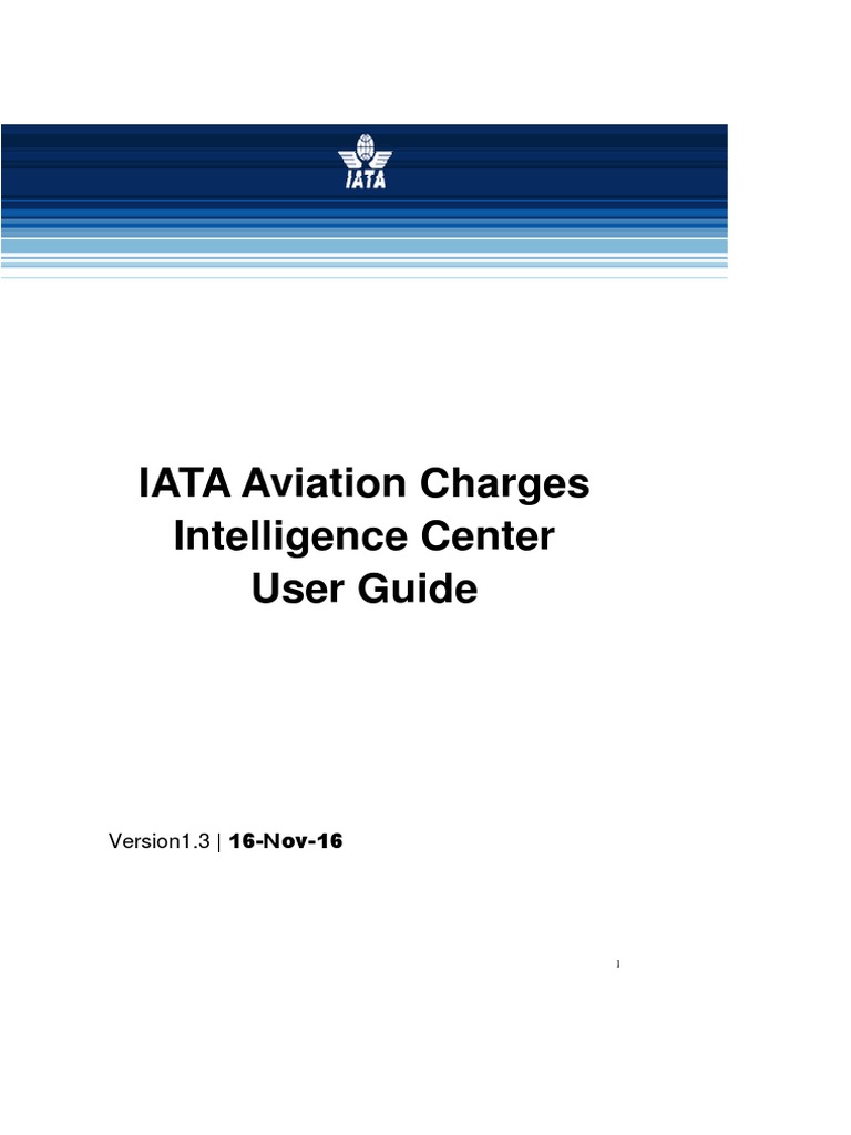 IATA Aviation Charges Intelligence Center User Guide | PDF | Password ...